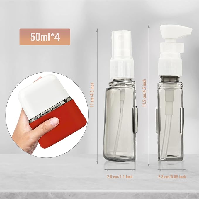Bpluma Travel Bottles, Leak Proof Containers For Toiletries TSA Approved Airplane Accessories Kits For Liquid With Labels | For Toiletries TSA Approved Airplane Accessories Kits For Liquid With Labels