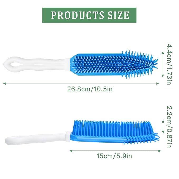 3 Pieces Pet Hair Remover - Car & Auto Detailing Brush, Lint Remover for Dogs Cats, Rubber Massage Brushes for Furniture, Car Interiors, Carpet