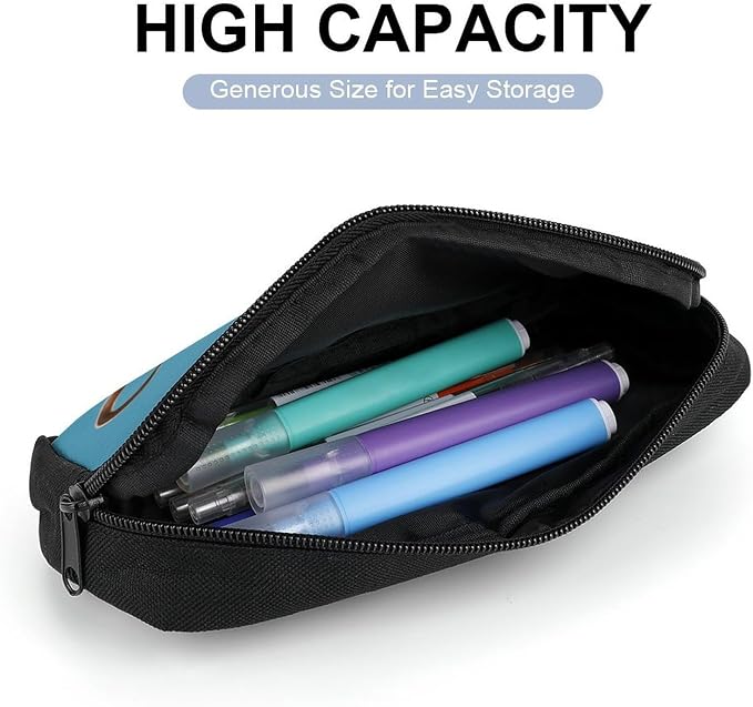 Dachshund Weiner Pet Dog Lightweight Spacious Pencil Bag Pouch | Zippered Multi-functional Pen Pouch Large Capacity Pencil Casesoft and Portable Pencil Bag for Teacher Office
