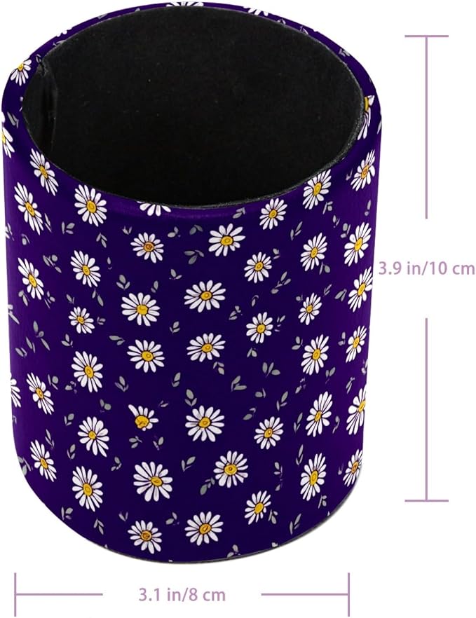 Daisy Pen Holder, Pencil Cup Marker Brush Holder Desk Storage Case, Desktop Organizer for School Office Home Supplies