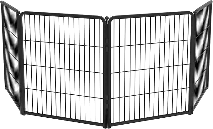 FXW Homeplus Indoor Dog Playpen, 32" H, 4 Panels, for Small & Medium Dogs | Stress-free play, Heavy-duty, Semi-open design, Easy setup, Threshold-free gate, Expandable, Patented
