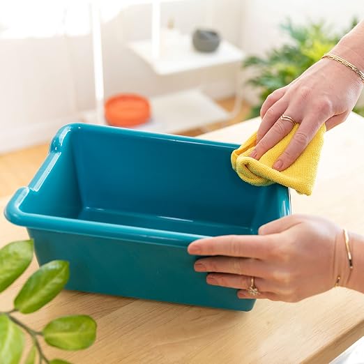 ECR4Kids Scoop Front Storage Bins, Multipurpose Organization, Contemporary, 10-Piece | Durable plastic, GREENGUARD Gold Certified, 1.2 gallon capacity, lightweight & nestable, built-in handle, classroom/home use