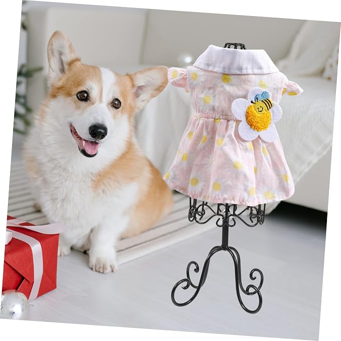 Cabilock Iron Pet Mannequin Body Display Stand for Dog and Cat Clothes Garment Rack for Pet Apparel Storage and Fashion Showcase Lightweight and Portable Form Holder