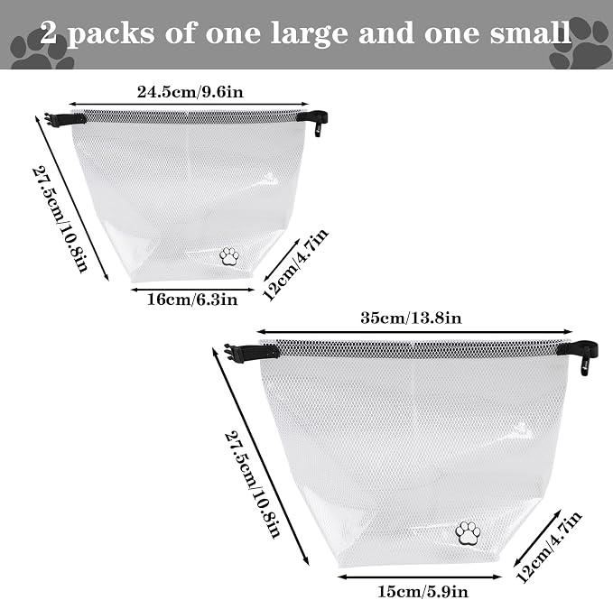 Dog Food Travel Bag 2Pack,Pet Travel Food Storage Container, Leakproof, Pet Safe,Foldable, for Maximum Freshness, for RV Road Trips, Camping, Longterm Dog Boarding Gear Accessories/white