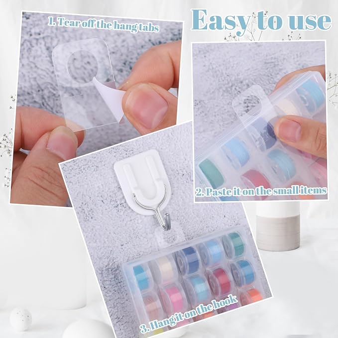 1000 Hang Tags 1.3×0.9 in Self Adhesive Hang Tabs Round Hole Hanging Tabs | Clear Plastic Hanging Stickers for Store Retail Handicrafts Jewelry Display, Compatible for Yoto Cards (1-1/4 x 7/8 Inch)