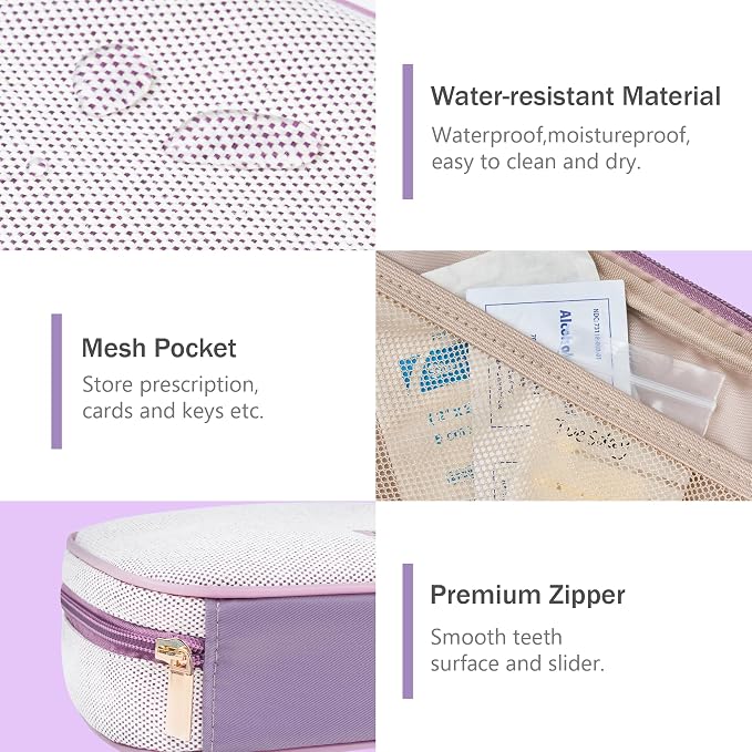 Lexeeco Travel Pill Case for Purse with Weekly Pill Organizer Holder 7 Day | Cute Am Pm Pill Box 7 Day ,Travel Medicine Organizer Pill Container Holder for Vitamins,Fish Oils,Medication,Medical Supplies