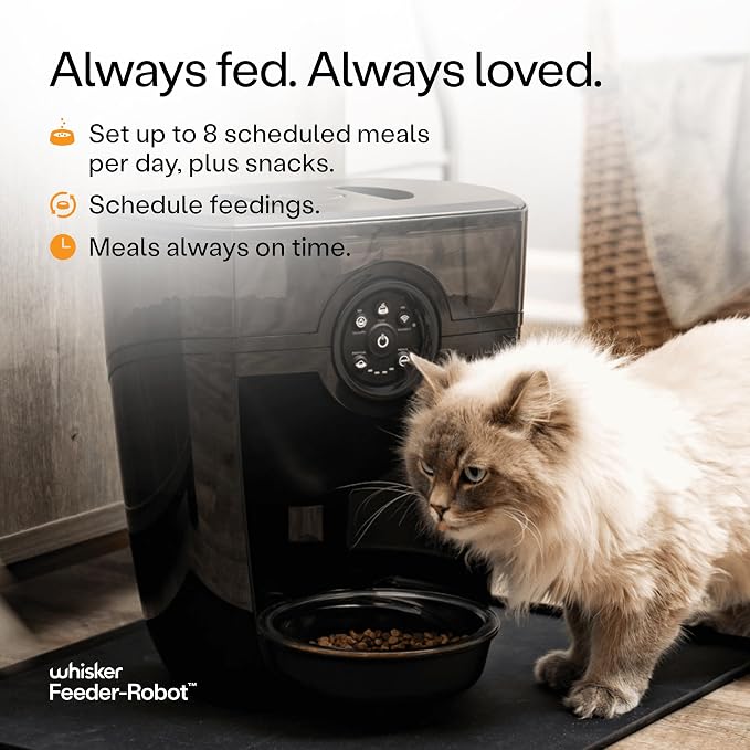 Feeder-Robot by Whisker, Black with Smoke-Grey Hopper