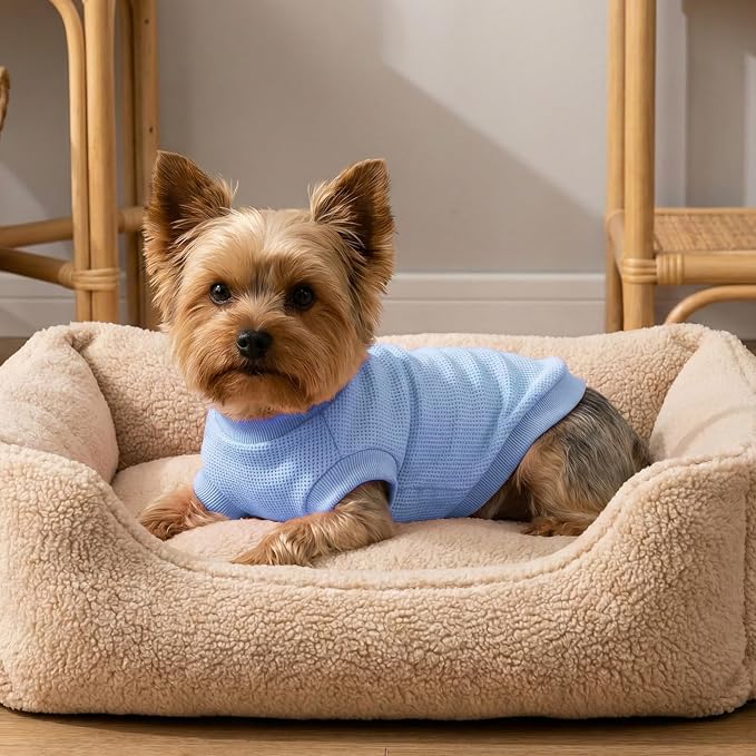 1 Pack Dog Shirt for Small Supplies Functional Waffle Dog Clothes Warm Soft Sweatshirt Outfit for Dogs Cats Pet Apparel