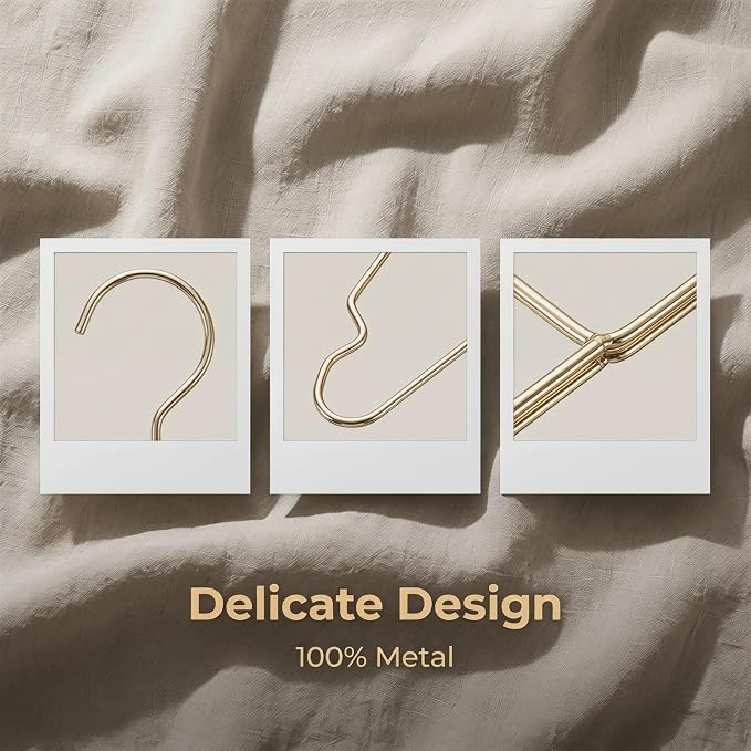 BESPORTBLE 10Pcs Gold Metal Clothes Hangers for Small Dog Cat: 15cm Mini Pet Apparel Organizer - Decorative Doll Laundry Rack