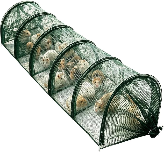 Chick Run - Sun Protection Net Chick Run, Flexible Portable Expandable Foldable Playpen, Pop-Up Mesh Poultry Brooder Enclosure | Outdoor Pasture Habitat Tent for Ducks Geese Rabbits Small