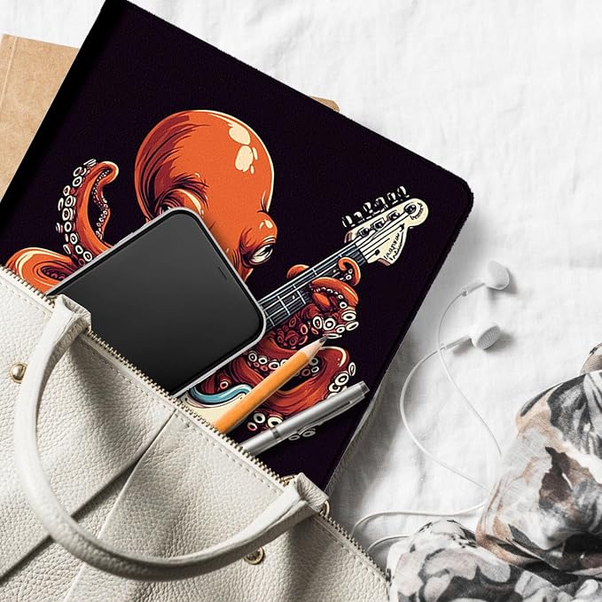 for Microsoft Surface Pro 8-13" 2021 Tablet Case,Auto Wake/Sleep,Adjustable Stand Protective Cover - Octopus Guitar