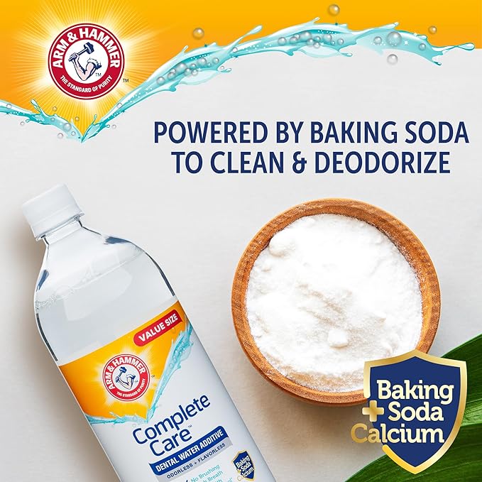 Arm & Hammer Dog Dental Water Additive Breath Freshener, Odorless Flavorless Oral Care Solution for Plaque and Tartar Control, Daily No Brush Dental Support for Dogs, 16 Fl Oz - 3 Pack