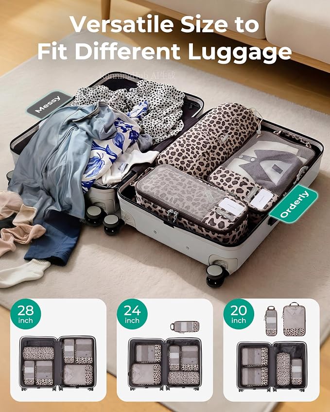 BAGSMART Compression Packing Cubes for Travel Essentials | 14 Set /6 Set /4 Set/2 Set, Lightweight, Durable
