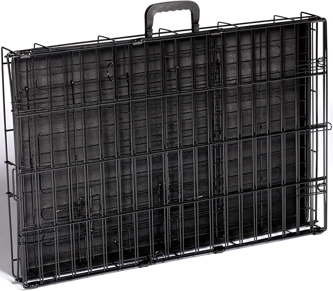 Prevue Pet Products Home On-The-Go Single Door Dog Crate - S, Black | Small Collapsible Dog Cage for Travel, Indoor and Outdoor Use, Foldable Kennel Design, Deep Plastic Pan