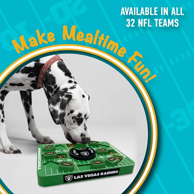 Pets First NFL Las Vegas Raiders Large Puzzle Toy - New Large Size, Interactive Treat Toy, Dog Slow Feeding Puzzle