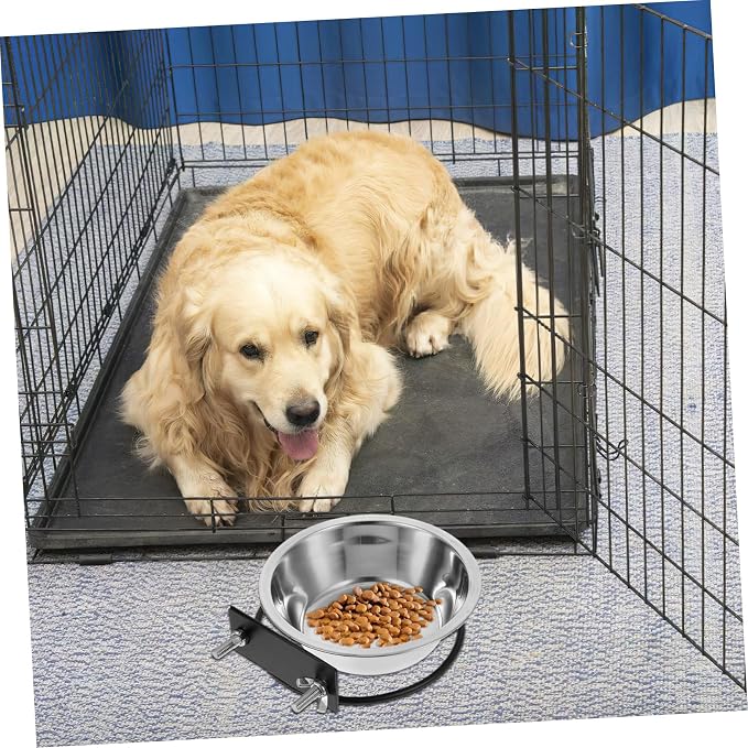 Toddmomy Elevated Wall-Mounted Dog and Cat Feeder Stainless Steel Bowls Space-Saving Design for Comfortable Mealtime Versatile Pet Feeding Station for Pets