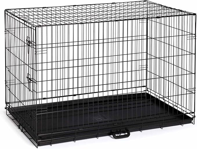 Prevue Pet Products Home On-The-Go Single Door Dog Crate - Extra Large Collapsible Dog Cage for Travel, Indoor, and Outdoor Use, Foldable Kennel Design, Deep Plastic Pan - XL, Black | Extra Large Collapsible Dog Cage for Travel, and Outdoor Use, Foldab...