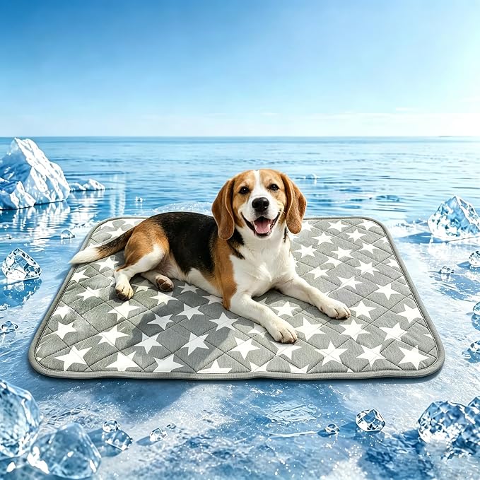 GOLOPET Cooling Mat for Dog 20x30in | Breathable Arc-Chill Cooling Fabric,Endothermic Color Changing,Visually display the cooling operation status on the surface