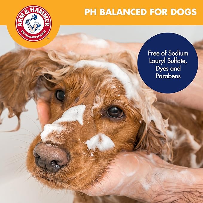 Arm & Hammer Odor Control Pet Grooming Gift Set, Includes Dog Shampoo 8 Fl Oz and Dog Bath Spray 8 Fl Oz, Cashmere Vanilla Scent, pH Balanced, Paraben and Sulfate Free