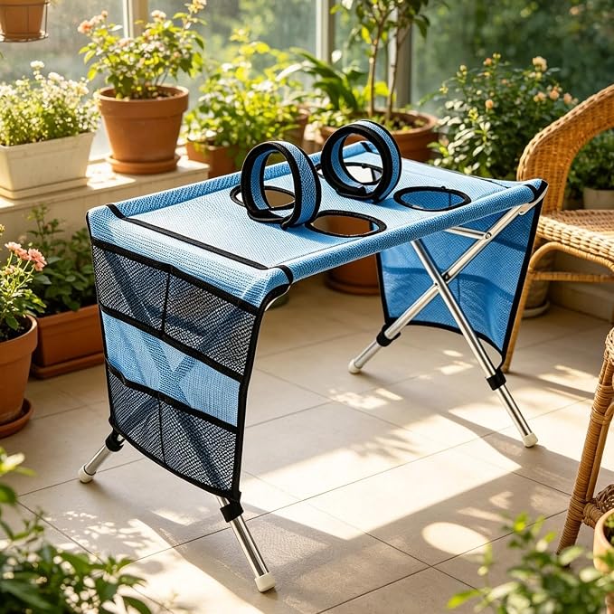 Dog Grooming Hammock with Stand, Foldable Stainless Steel Pet Frame, with | Non-Slip Station With Triangular Frame, 60x33x40cm, For Small Medium Pets, Puppies, Nail TrimmingEar Cleaning,