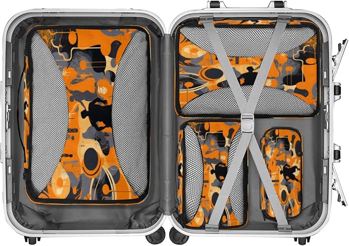 Sports Theme Packing Cubes for Travel, Luggage Packing Organizers, Sports Travel Accessories Large Toiletries Bag for Clothes Shoes Cosmetics Toiletries