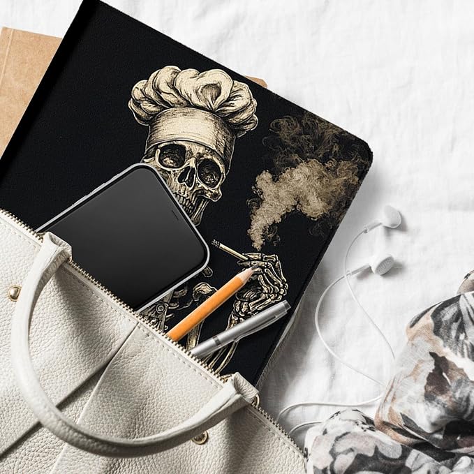 for Microsoft Surface Pro 11/10/9-13" 2024/2022 Tablet Case,Auto Wake/Sleep,Adjustable Stand Protective Cover - Skeleton Chef