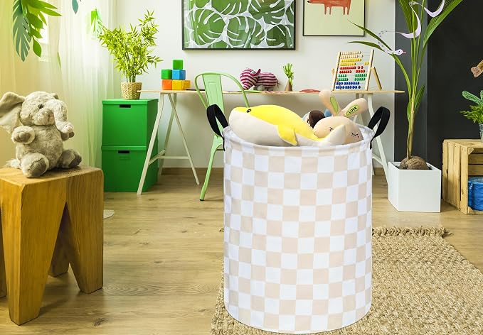 MAIZMZ Girls Laundry Basket Foldable Home Storage Basket Kids Hamper,Toy Box Canvas Organizer Bins for Home/Dorm/Kitchen/Pet/Office/Closet/Shelf/Gift Baskets