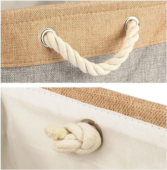 Personalized Dog Toy Storage Basket Bin Collapsible Customized Pet's Name Storage Box Organizer for Dog Toys、Dog Clothing、Dog Apparel & Accessories(Grey-S)
