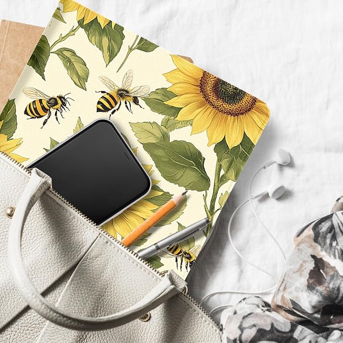 for Microsoft Surface Pro 8-13" 2021 Tablet Case,Auto Wake/Sleep,Adjustable Stand Protective Cover - Sunflower Bee