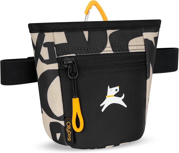 OllyDog, Goodie Treat Bag, Dog Treat Training Pouch | Magnetic Closure | 3 Ways to Wear | Hands-Free Waist Belt | Water-Resistant Recycled Vegan Fabric (Ciao)