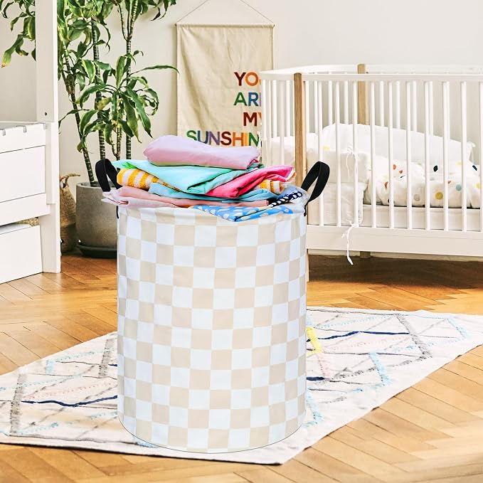 MAIZMZ Girls Laundry Basket Foldable Home Storage Basket Kids Hamper,Toy Box Canvas Organizer Bins for Home/Dorm/Kitchen/Pet/Office/Closet/Shelf/Gift Baskets