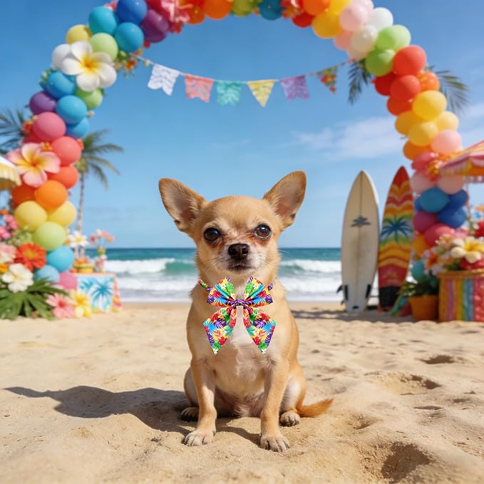 PET SHOW 10 Pack Hawaiian Sailor Dog Bowties for Small Dogs
