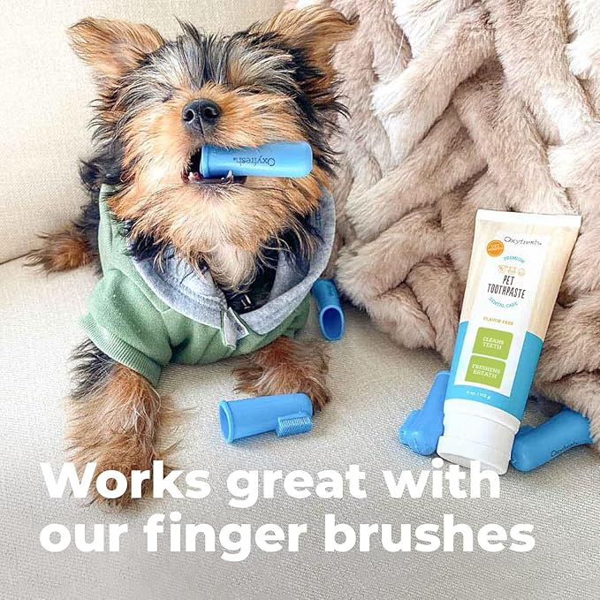 Oxyfresh Professional Cat & Dog Toothpaste, Teeth Cleaning Gel for Plaque, Tartar & Bad Breath, Vet-Approved Pet Dental Care, 4 oz