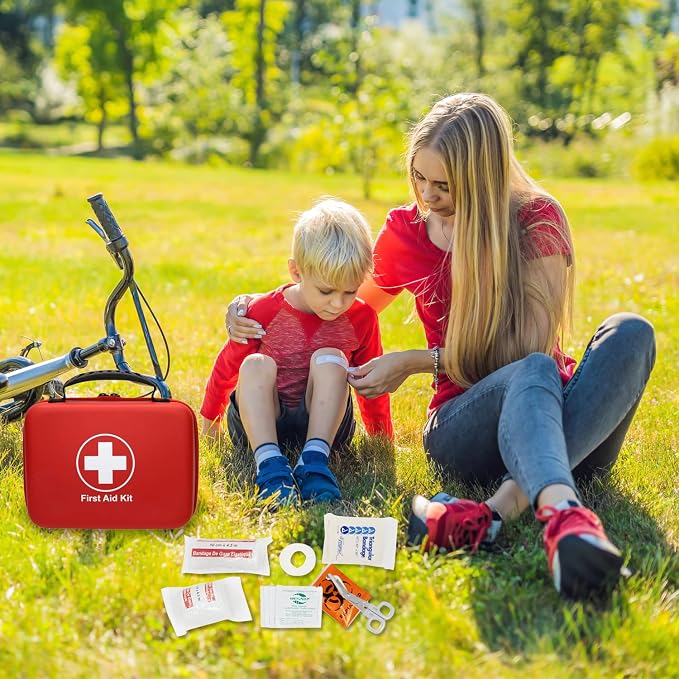 First Aid Kit 230 piece, Waterproof, for Indoor and Outdoor | Ideal For Home, Car, Hiking and Boating