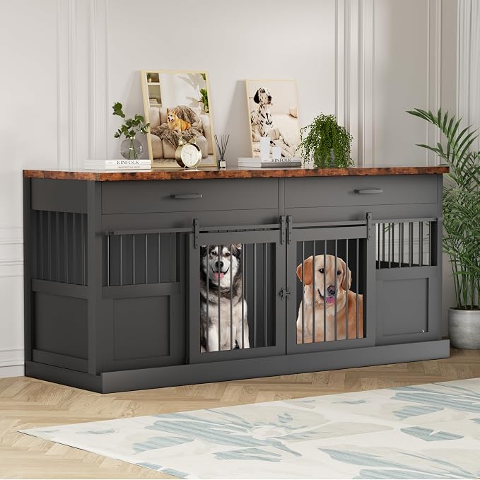 71 inches Dog Crate Furniture Decorative Indoor Dog Kennel Furniture