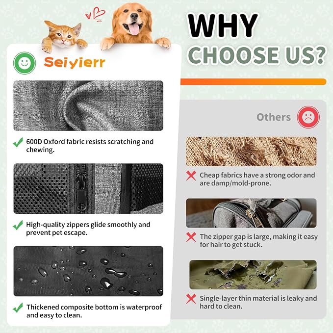 Seiyierr Dog Playpen, Portable Pet Playpen, Puppy Playpen, Cat Playpen with Carrying Case, Dog Playpen for Small Dogs Indoor/ Outdoor, Removable Mesh Shade Cover