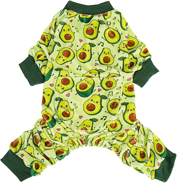 PUPTECK Soft Fleece Dog Pajamas for Small Medium Dogs, Dog Onesie Puppy Sweaters Clothes Jumpsuit Pjs, Cute Jammies Cat Coat Pet Costume Apparel, Green M