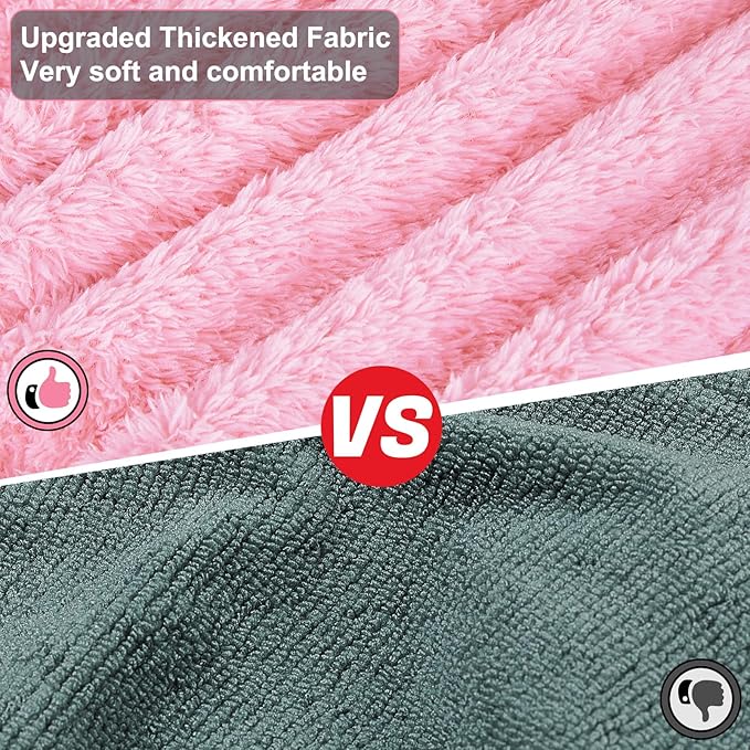 Bienbee Dog Bathrobe, Quick Drying Super Absorbent Dog Robes for After Bath, Warm Keeping Dogs Towel, Dogs Bath Supplies, Pink XL