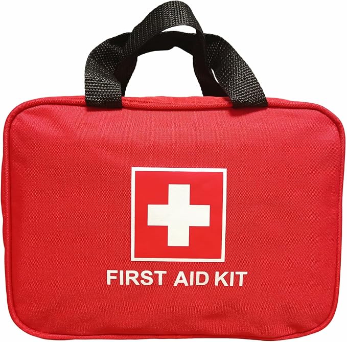 First Aid Bag Empty Emergency Medical Pouch First Responder Storage Compact Survival Medicine Bags for Sport Outdoors Car Office Pet Dog Cat (Red HQ)