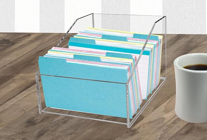 Marketing Holders Acrylic Photo Browsing Flip Bin Holds 5.75" Wide x 7.5" Deep CDs Prints Countertop Caddy for Stickers Postcards Greeting Cards and Art in Museums Retail Record Stores and Homes