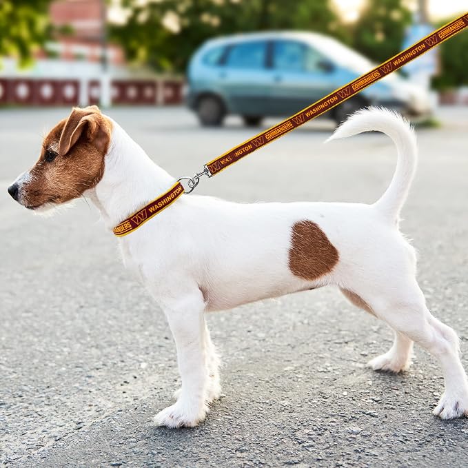 NFL PET Washington Commanders Dog Leash, Medium Football Team Leash for Dogs & Cats - Shiny & Colorful, Licensed by The NFL