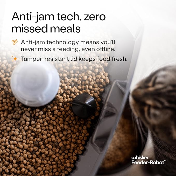 Feeder-Robot by Whisker, Black with Smoke-Grey Hopper