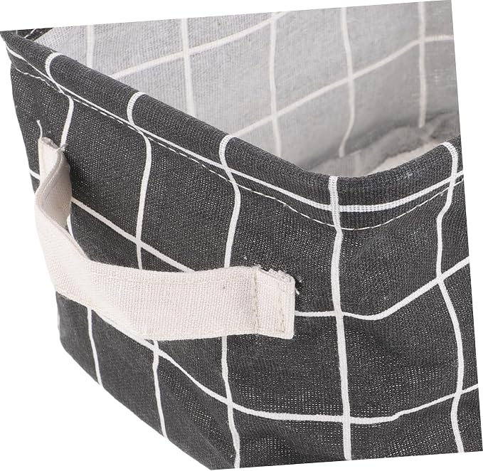 DOITOOL 2pcs Cotton Linen Storage Baskets Handles Versatile Organizer for Pet Items Cosmetics and Sundries and Portable Home Storage