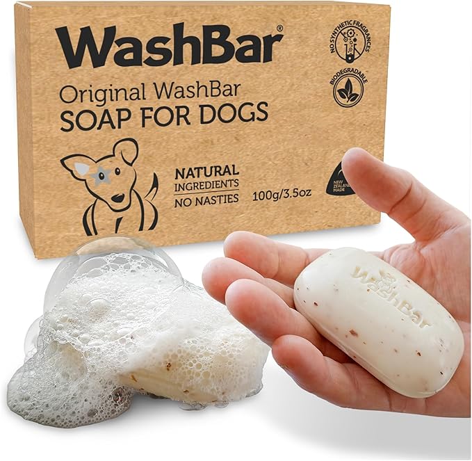 The Natural Dog Shampoo Bar Soap for Itchy Skin Relief - 3.5oz 100g - Dog Soap for Sensitive Skin with Manuka and Neem Oil to Ease Allergies and Itching