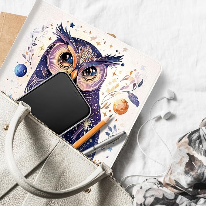 for Microsoft Surface Pro 7 Plus,Surface Pro 7/6/5/4 12.3" Tablet Case,Auto Wake/Sleep,Adjustable Stand Protective Cover - Cute Owl
