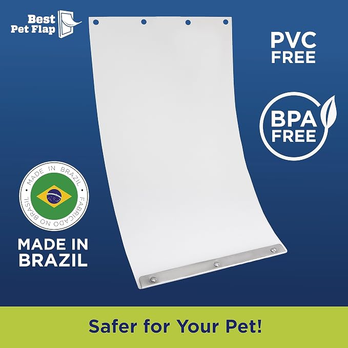 Best Pet Flap XL Replacement Dog Door Flap Compatible with Ideal Pet Products Ruff Weather - Measures 9.75" x 17" Longer Lasting, Most Energy Efficient, Less Shrinkage, BPA Free