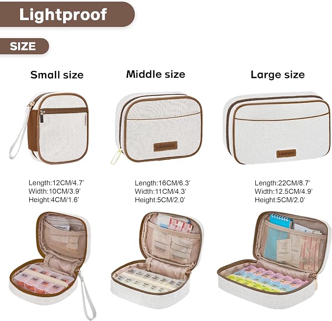 Lexeeco Travel Pill Case for Purse with Weekly Pill Organizer 3 Times a Day | Cute Am Pm Pill Box 7 Day ,Travel Medicine Organizer Pill Container Holder for Vitamins,Fish Oils,Medication,Medical Supplies