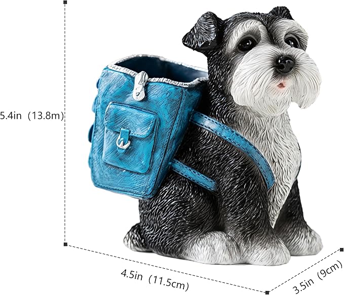 Funny Dog Pen Holder, Pen Holder for Desk Cute, Schnauzer Gifts for Women | Dog Lover Gifts, Desk Pen Organizer, Lovely Decor for Home Office School Desk