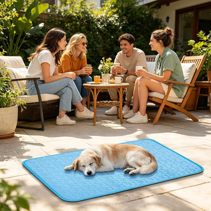 Cooling Mat Summer Washable Cat Cooling Mat for Pet Anti-Slip Sleeping Rug | Summer Breathable Washable Mat Cushion For Puppy Kennel Carrier Indoor Outdoor Sleeping And Travel Washable Cat Cooling Mat