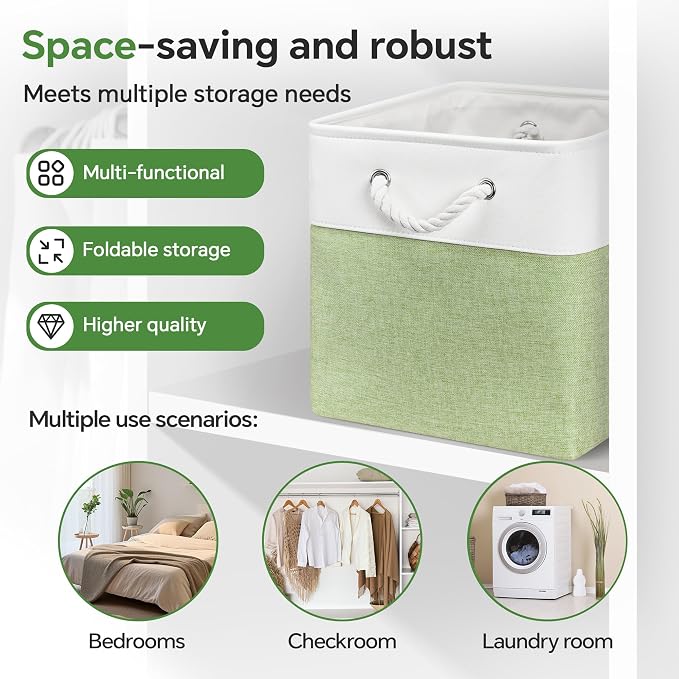 ECDYQXVU 13x13x13 Inch Storage Cube Bins Foldable Organizer Baskets 6 Pack | Soft Cotton Handles, Premium EVA Fabric, Hard Cardboard Bottom, Sturdy Metal Rim, Closet Shelf, Living Room, Bedroom, Laundry